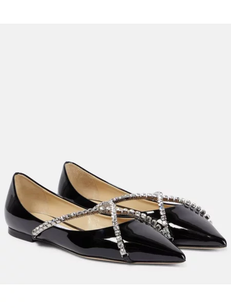 Кожени балеринки Jimmy Choo черно