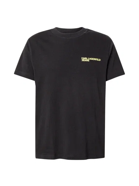 Karl Lagerfeld Jeans tricou din cu imprimeu negru