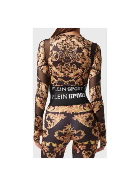 Top sportowy Plein Sport tiulowy czarny