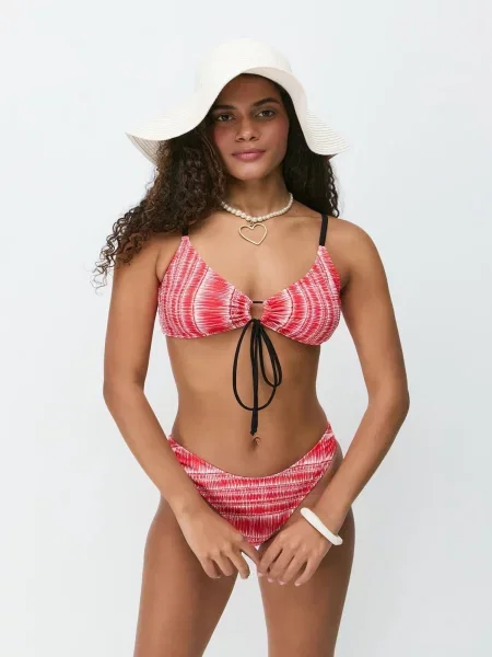 C&City Bikiny červená / oranžově červená / černá bílá