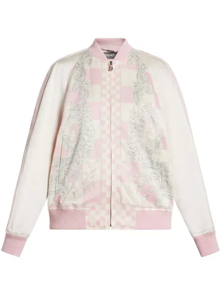 Kurtka bomber Versace z nadrukiem różowy