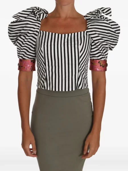 Top Dolce & Gabbana cu dungi alb