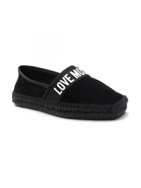 Love Moschino De piele espadrile negru
