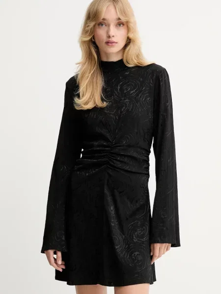 Gestuz sukienka mini rozkloszowana czarny