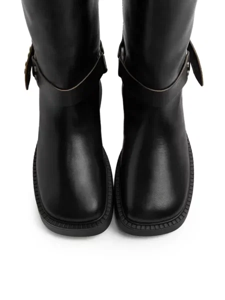 Bikerské kotníkové boty Miista se cvočky černé