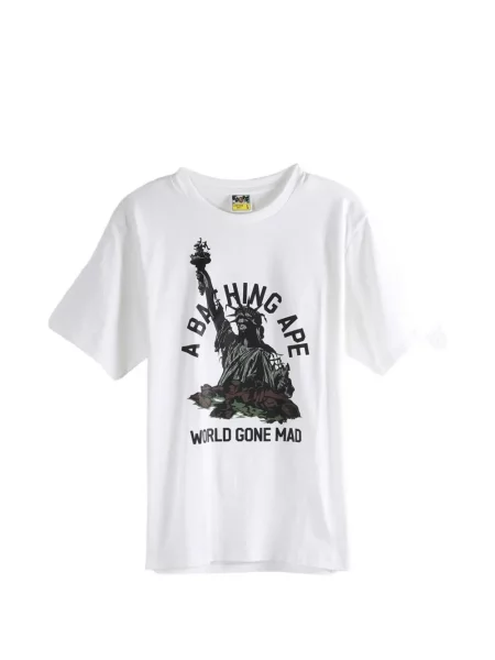 Tricou A Bathing Ape® cu imagine alb