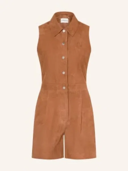 Claudie Pierlot Skórzany Kombinezon braun