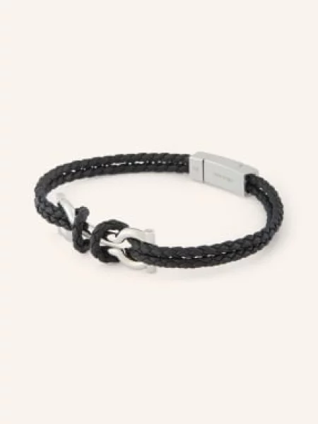 Ferragamo Bransoletka schwarz czarna