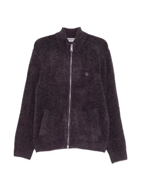 Cardigan Carhartt Wip cu autograf violet