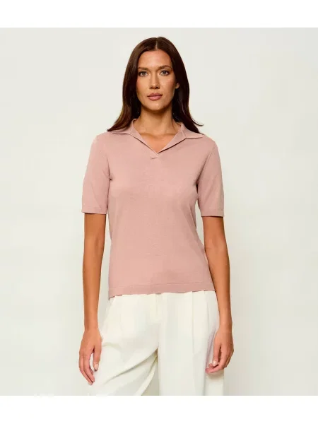 Tricou polo Weekend Maxmara roz