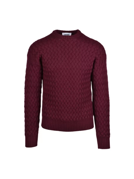 Sweter Alpha Studio wełniany czerwony