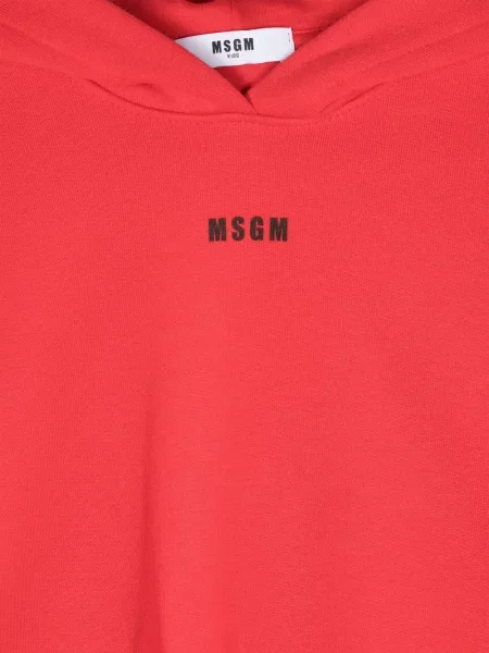 Bluza z kapturem dziecięca Msgm czerwona