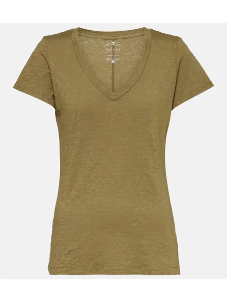 Tricou Velvet de catifea verde