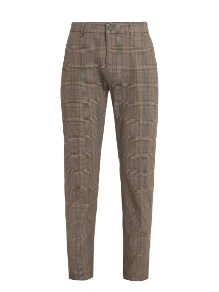 Pantaloni Department 5 în carouri maro