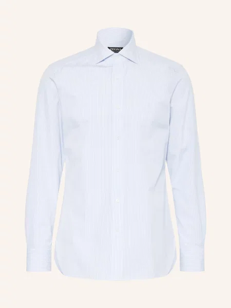 Zegna Koszula Regular Fit blau biała