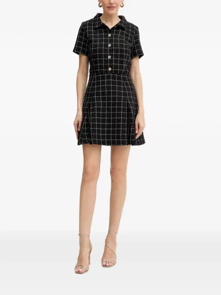 Rochie mini Morgan în carouri negru