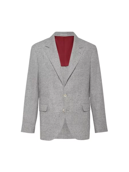 Marynarka Brunello Cucinelli wełniana szara