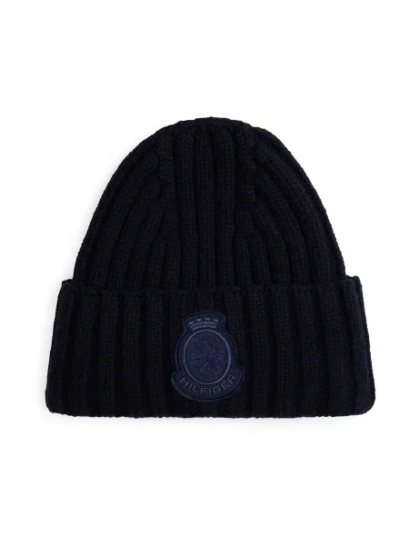 Kapa Tommy Hilfiger Th Crest Fluffy Mornarsko modra