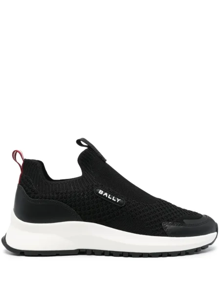 Sneakerși Bally tricotate slip-on negru