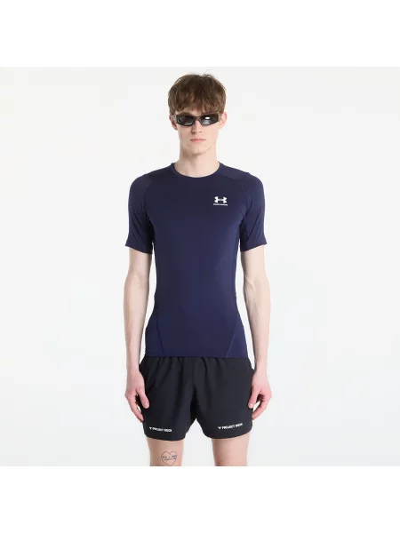 T-shirt Under Armour Hg Armour Comp SS Midnight Navy/ White M λευκό