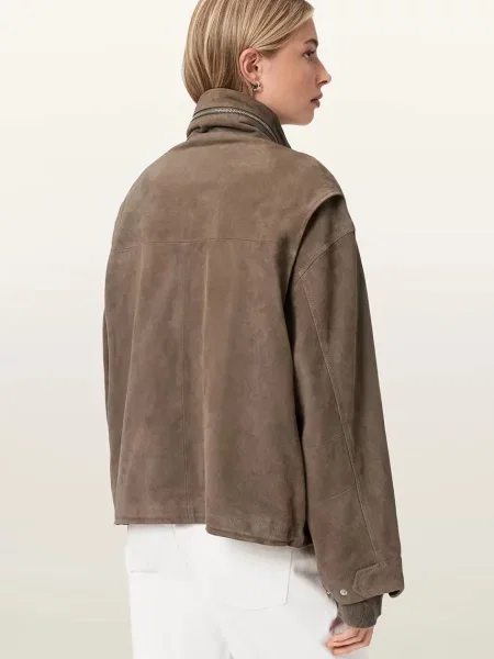 AllSaints демісезонна куртка замшева