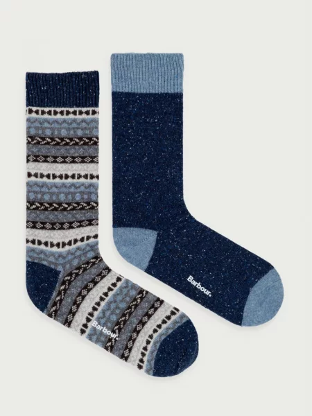Barbour De lână șosete Fair Isle cu adaos de mătase