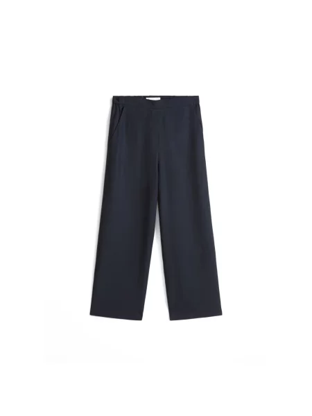 Lniane spodnie lniane Marc O'polo niebieskie