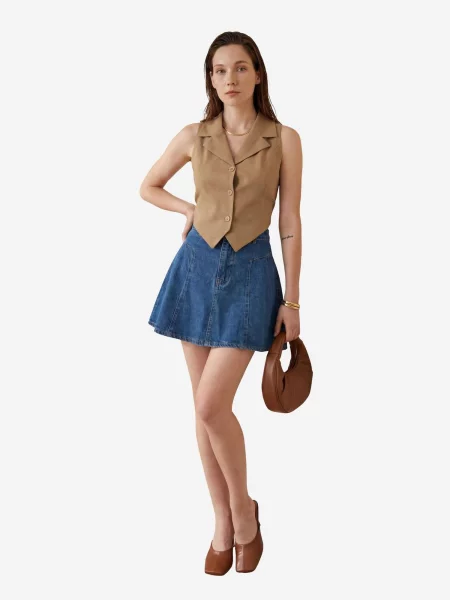 My fashion Prsluk od odijela moka smeđa