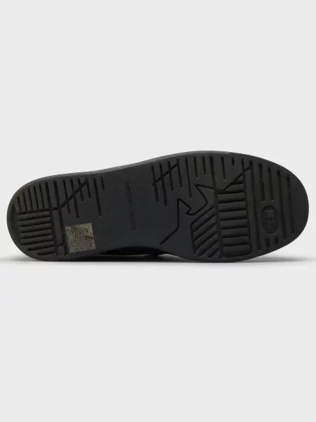 Мокасины Emporio Armani слипон черные