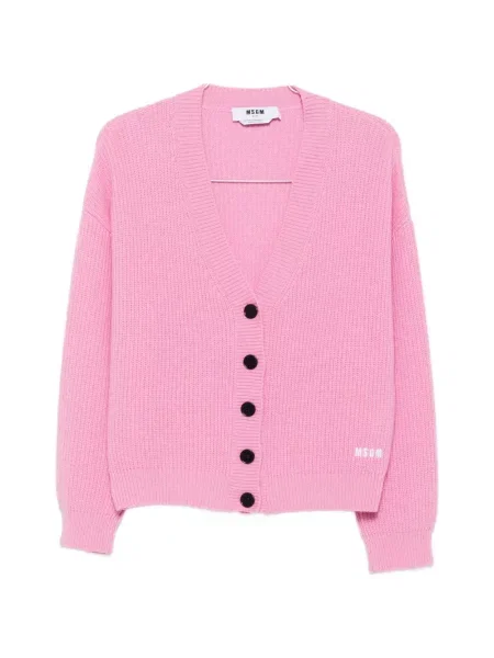 Cardigan Msgm cu broderie roz