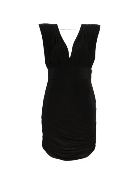 Mały sukienka mini Mitiliane Couture drapowana garniturowa czarna
