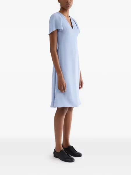 Rochie Jil Sander în linie A albastru
