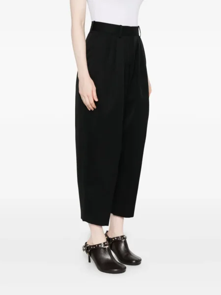Pantaloni Isabel Marant de lână plisate negru