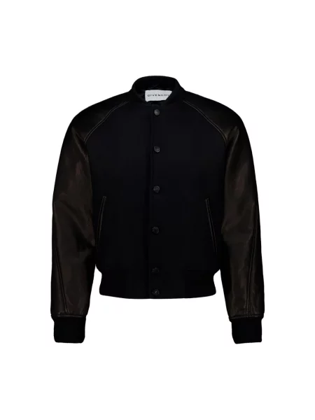 Kurtka bomber Givenchy wełniany z logo czarny