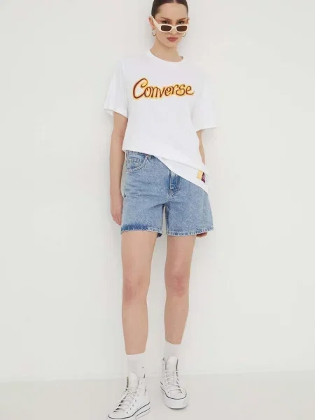 Converse t-shirt converse x wonka z nadrukiem biały