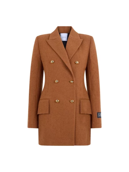 Płaszcz dwurzędowy Patou brązowy
