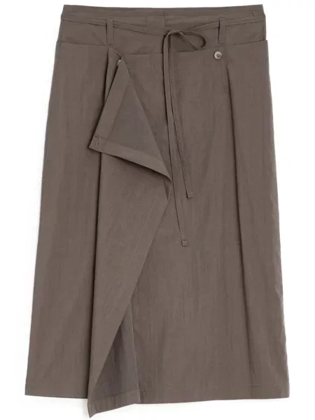 Fustă midi Lemaire până la genunchi maro