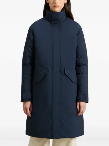 Geacă parka Woolrich cu glugă albastru