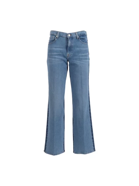 Jeansy straight leg 7 For All Mankind niebieskie