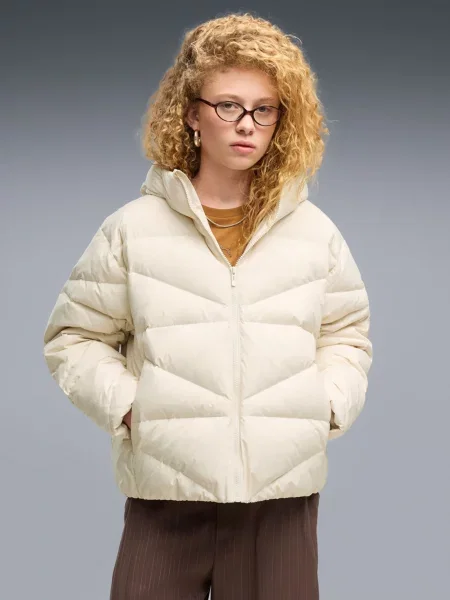 Пуховик PUMA HOODED DOWN PUFFER JACKET бежевий