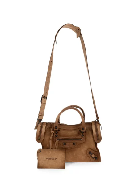 Geantă shopper Balenciaga din piele maro