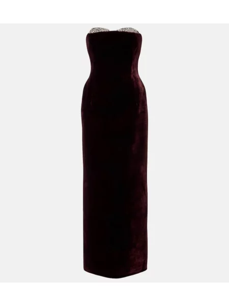 Rochie The New Arrivals Ilkyaz Ozel de catifea bordo