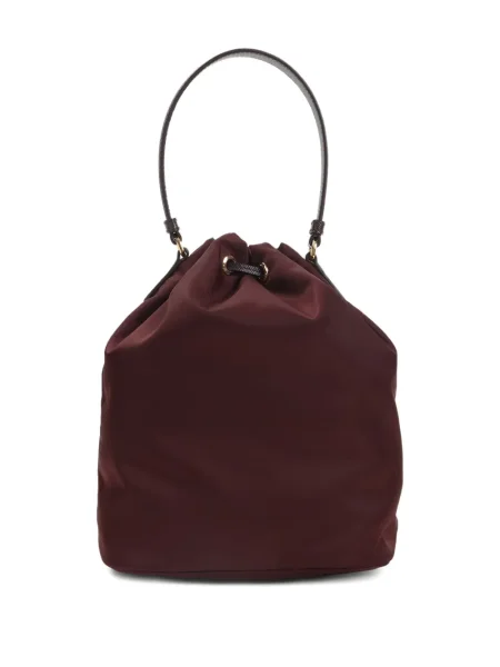 Чанта тип bucket Prada винено червено