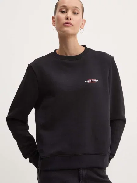 Guess Jeans bluza z nadrukiem czarny
