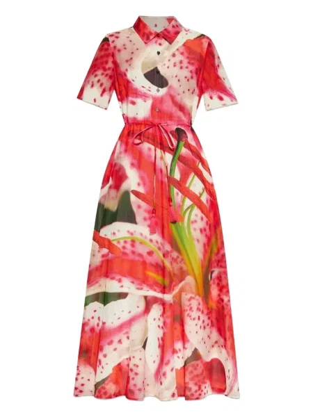 Rochie mini Tory Burch cu model floral cu imagine de costum roz