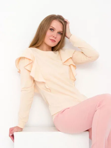 Носи своє Блуза Бавовна/поліестер бежевий