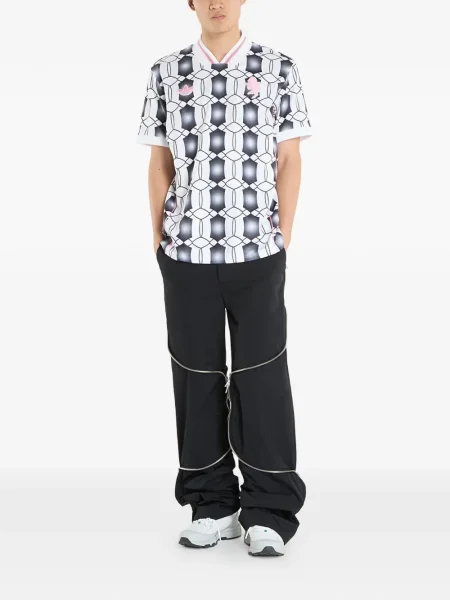 Cropp tricou Adidas din dantelă cu imagine negru