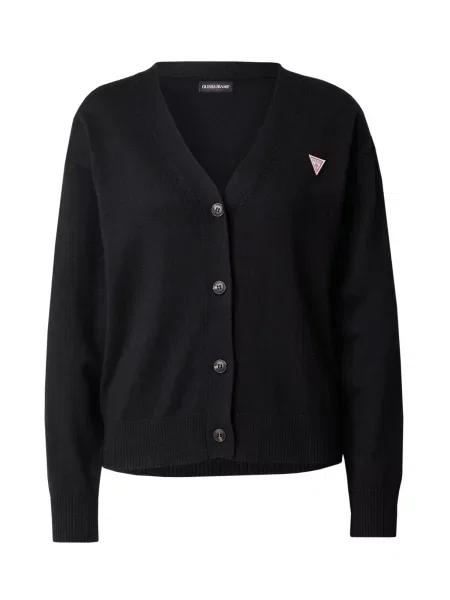 GUESS JEANS Geacă tricotată negru