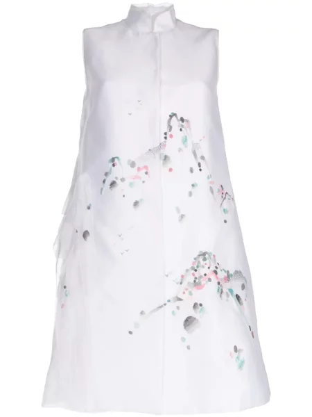 Płaszcz Shiatzy Chen z organzy biały