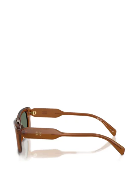 Pravokutne sunčane naočale Miu Miu Eyewear smeđa